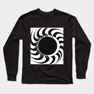 Black Spiral Sun Long Sleeve T-Shirt